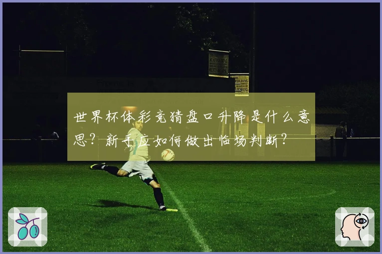世界杯体彩竞猜盘口升降是什么意思？新手应如何做出临场判断？